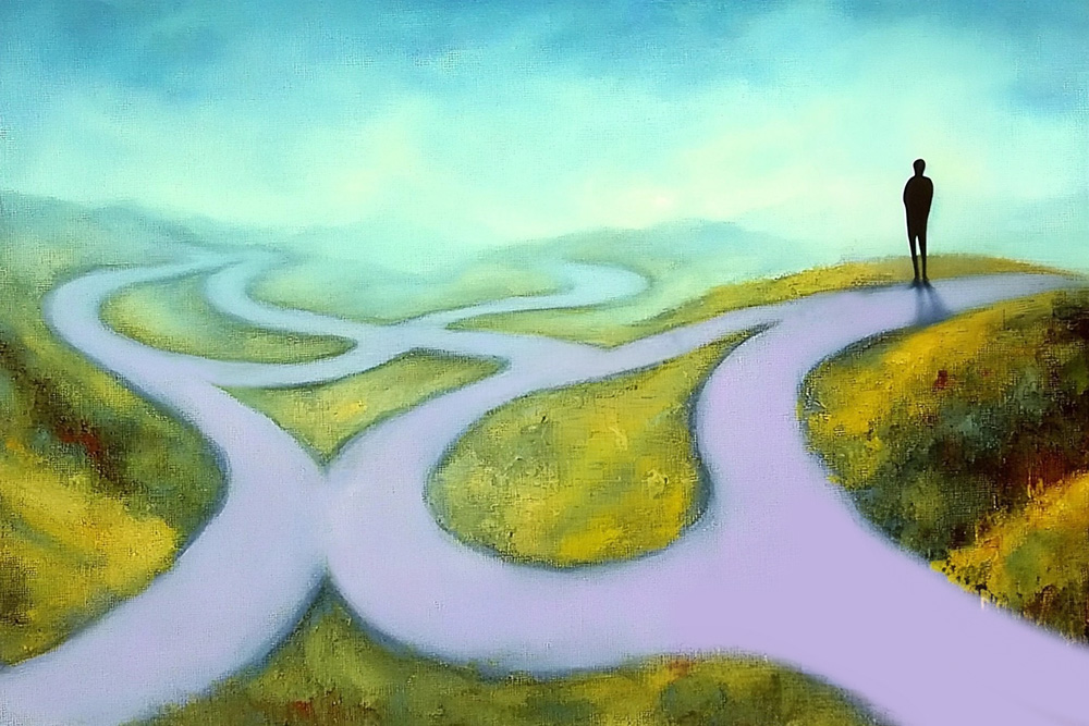 one path ends another two begin