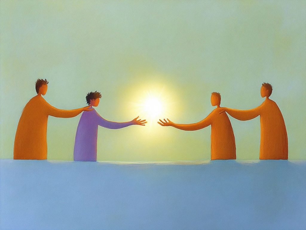 people expressing gratitude