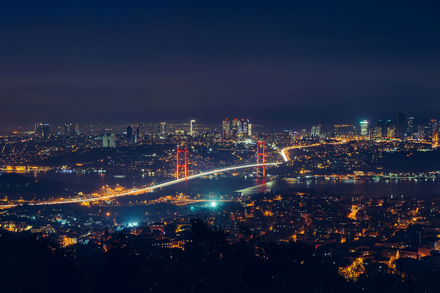 Istanbul harbour in Turkey