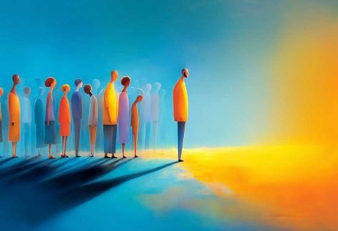 Group standing still