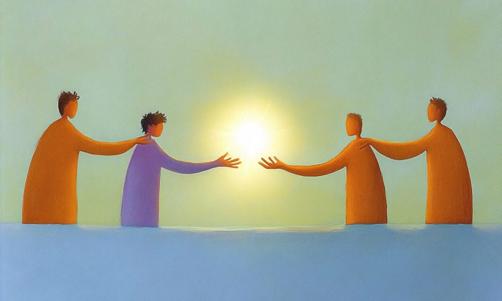 people expressing gratitude