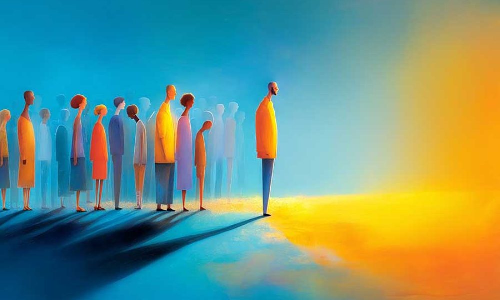 Group standing still